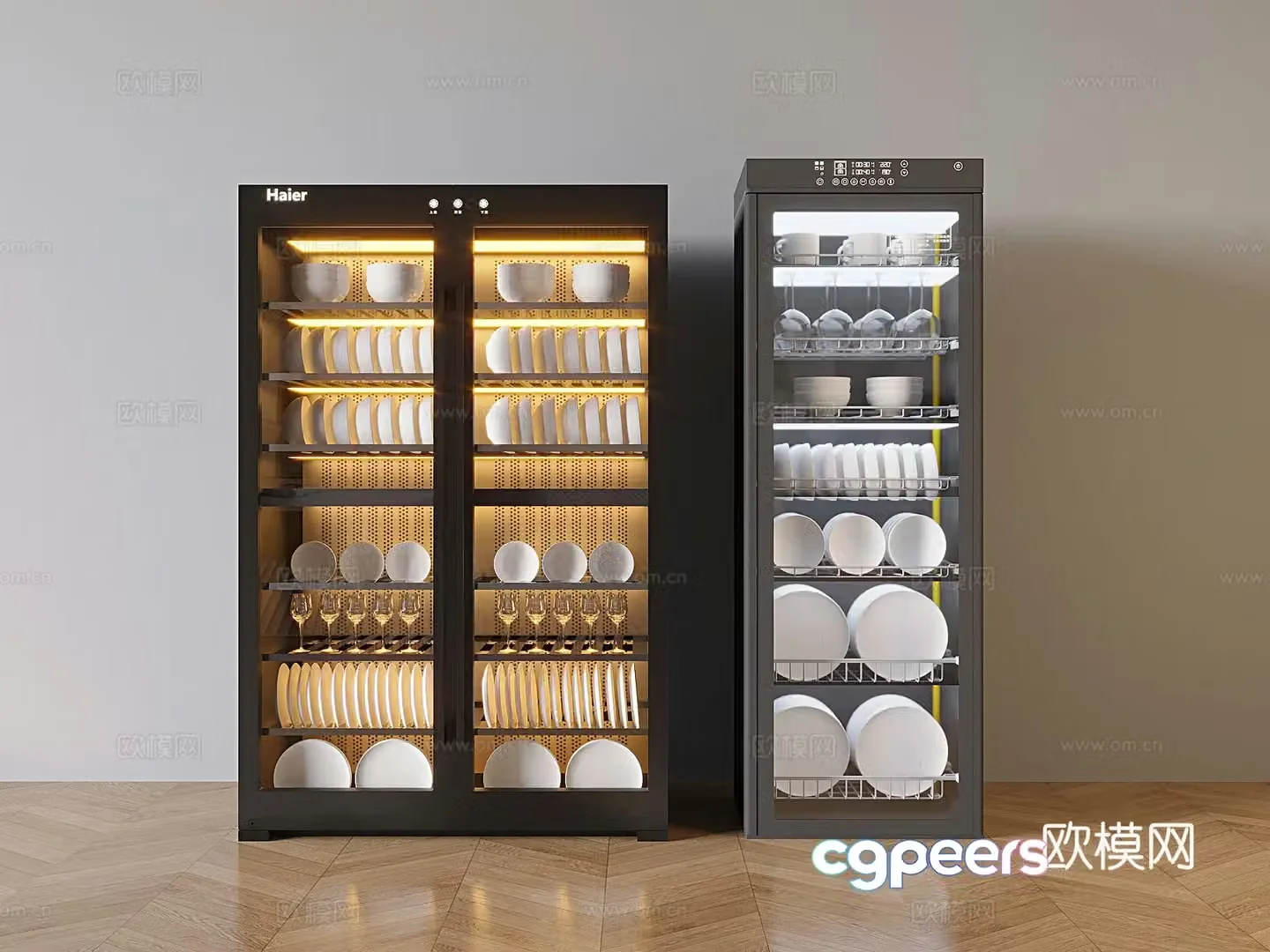 Modern dishwasher built-in disinfection cabinet 3d model