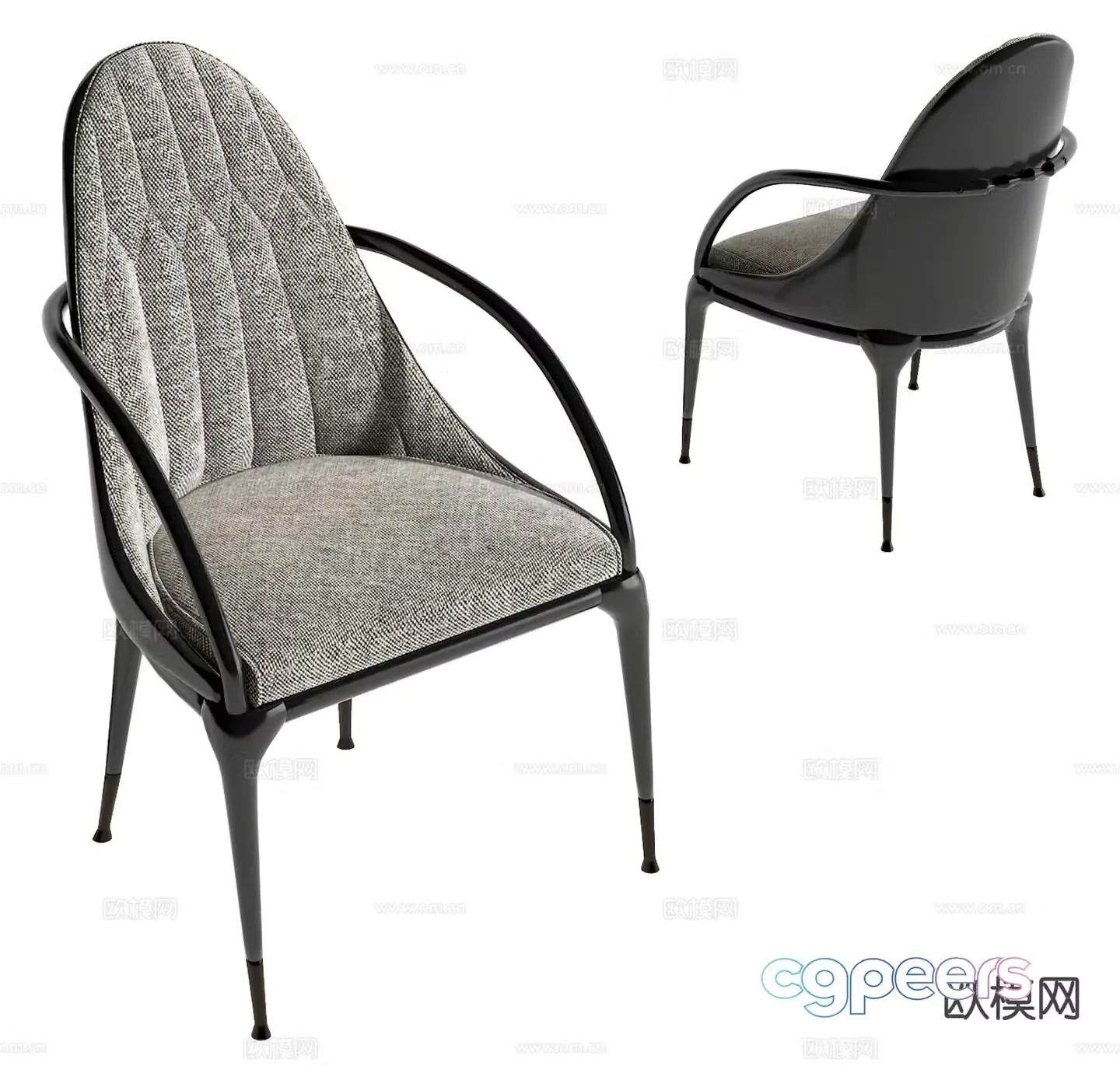 Modern chair dining chair 3d model