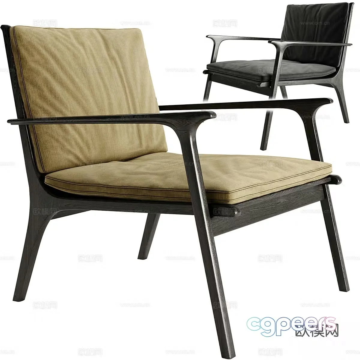 New Chinese casual chair 3D model