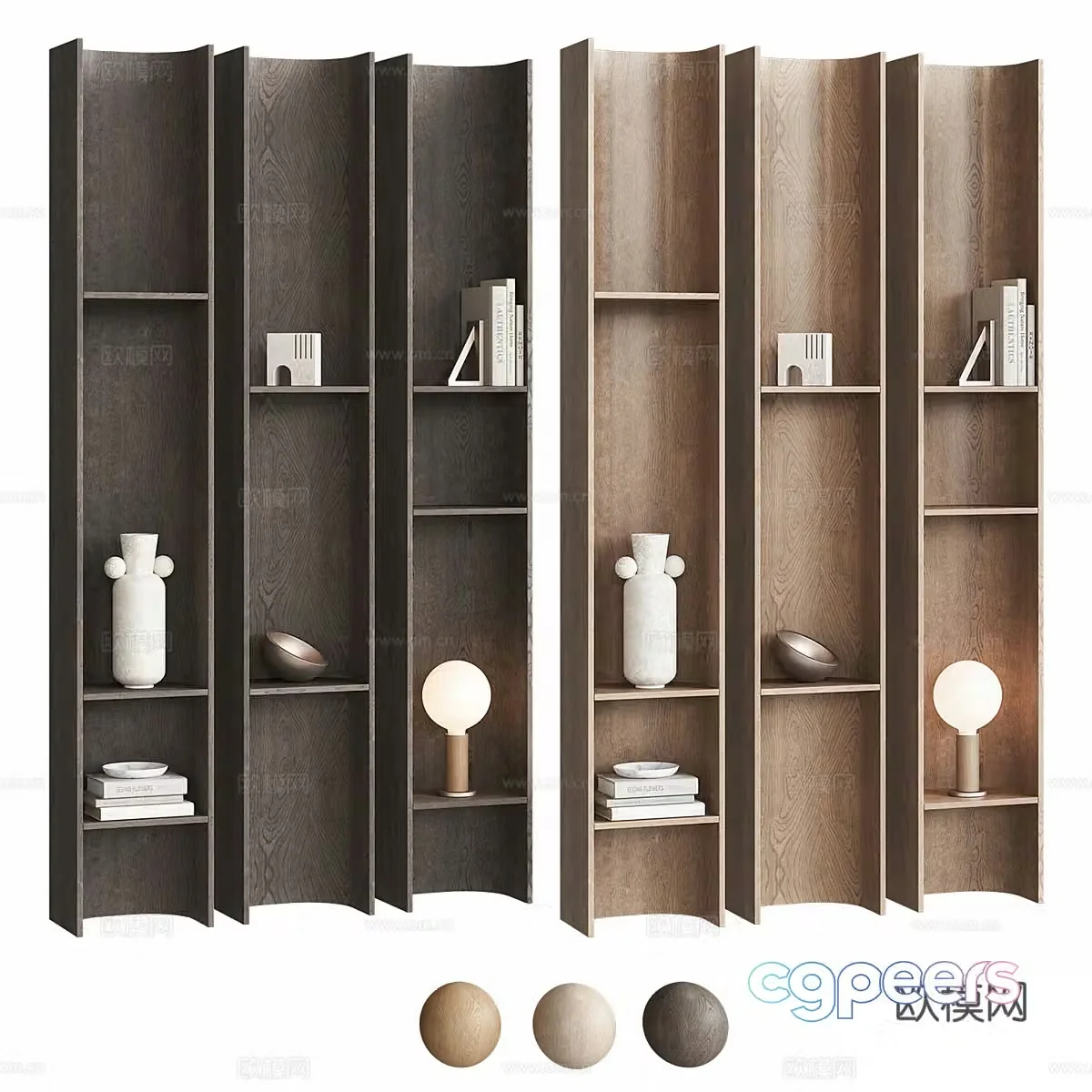 Modern display cabinet bookcase 3d model
