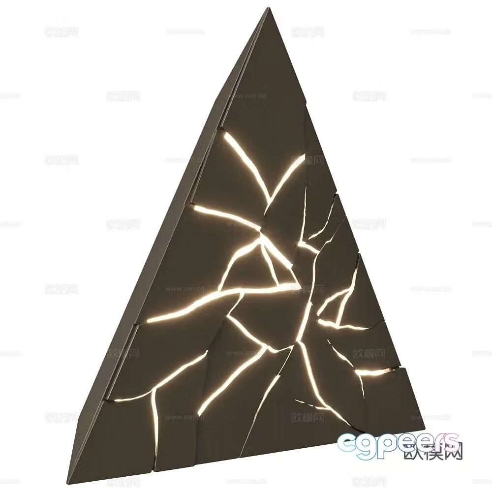 Catrinel modern wall light triangular wall light creative wall light outdoor wall light 3d model