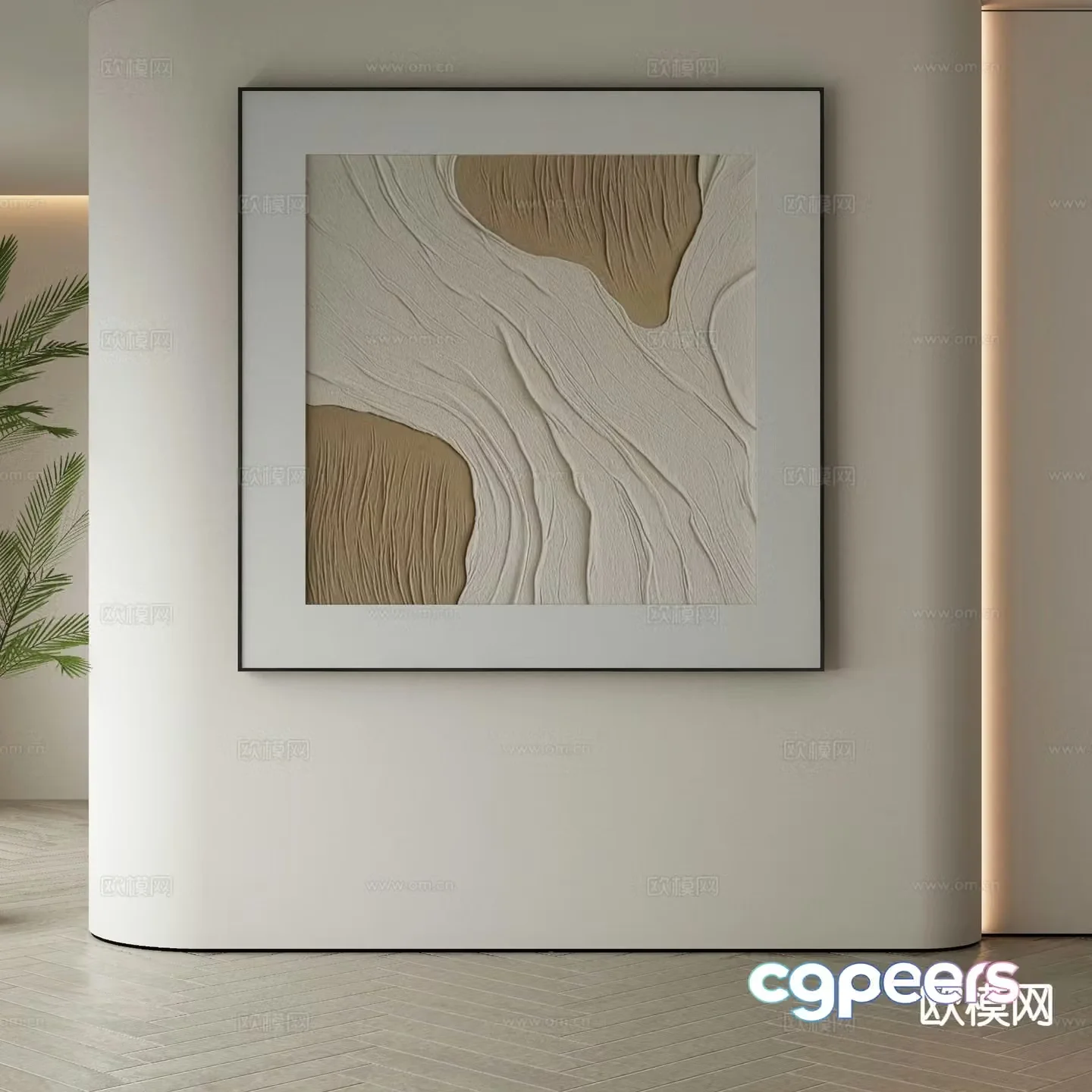 Modern art painting texture painting decorative painting 3d model