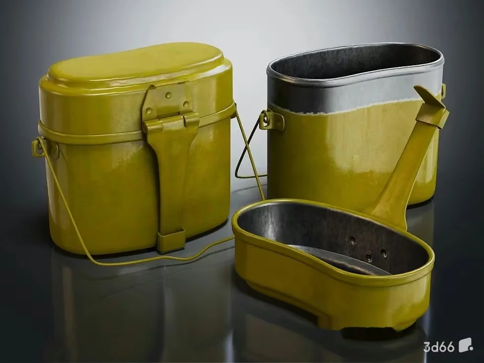 A Set Of Green Metal Containers 3D Model – 19449 – VRAY Render