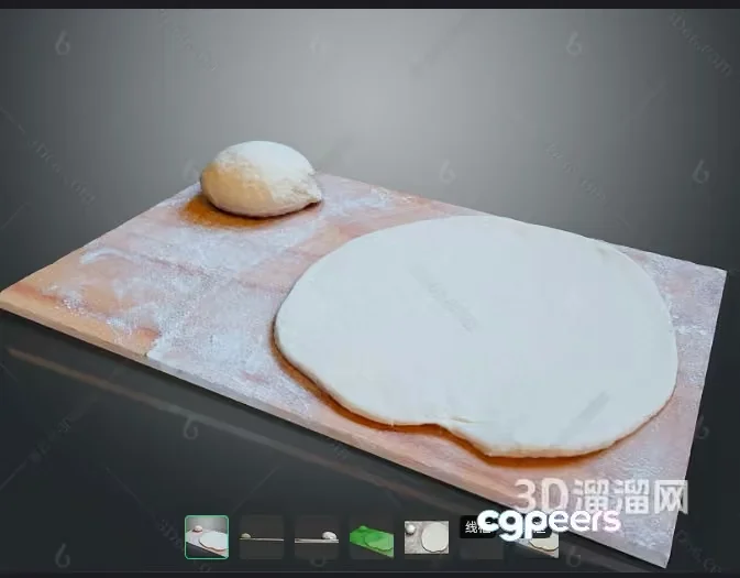 A 3D Model Of A Pizza Dough 3D Model – 18895 – VRAY Render