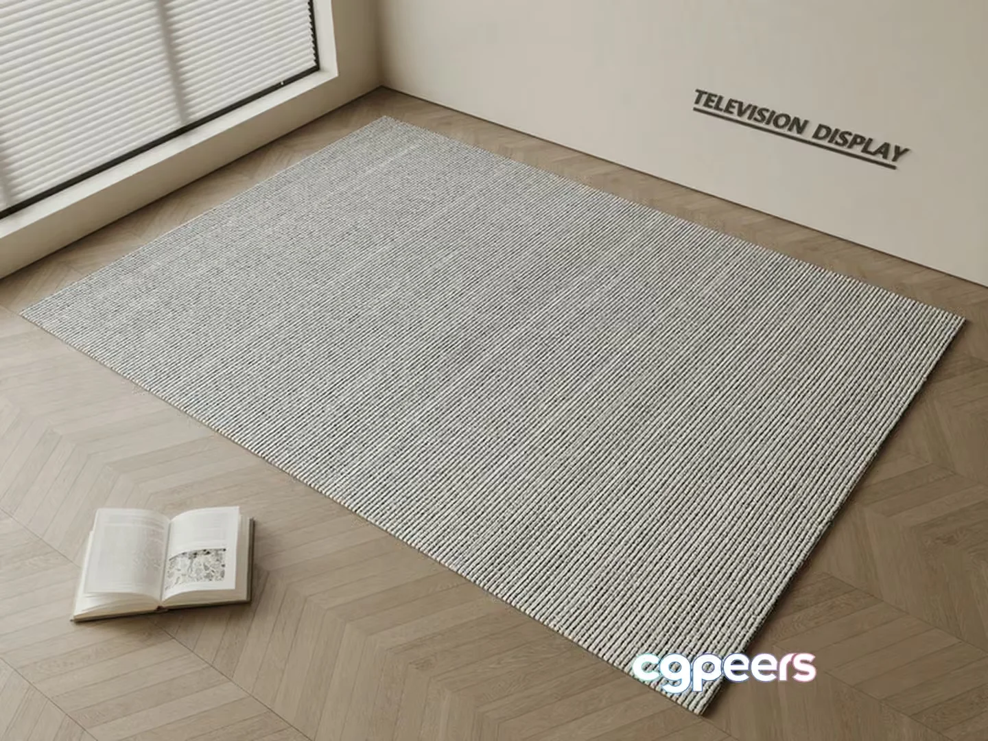 A Gray Rug 3D Model – 13159 – CORONA Render