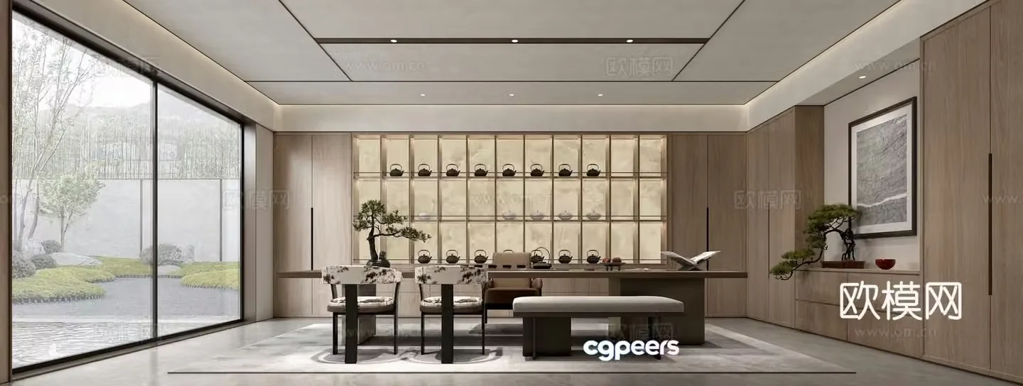 New Chinese tea room 3D model