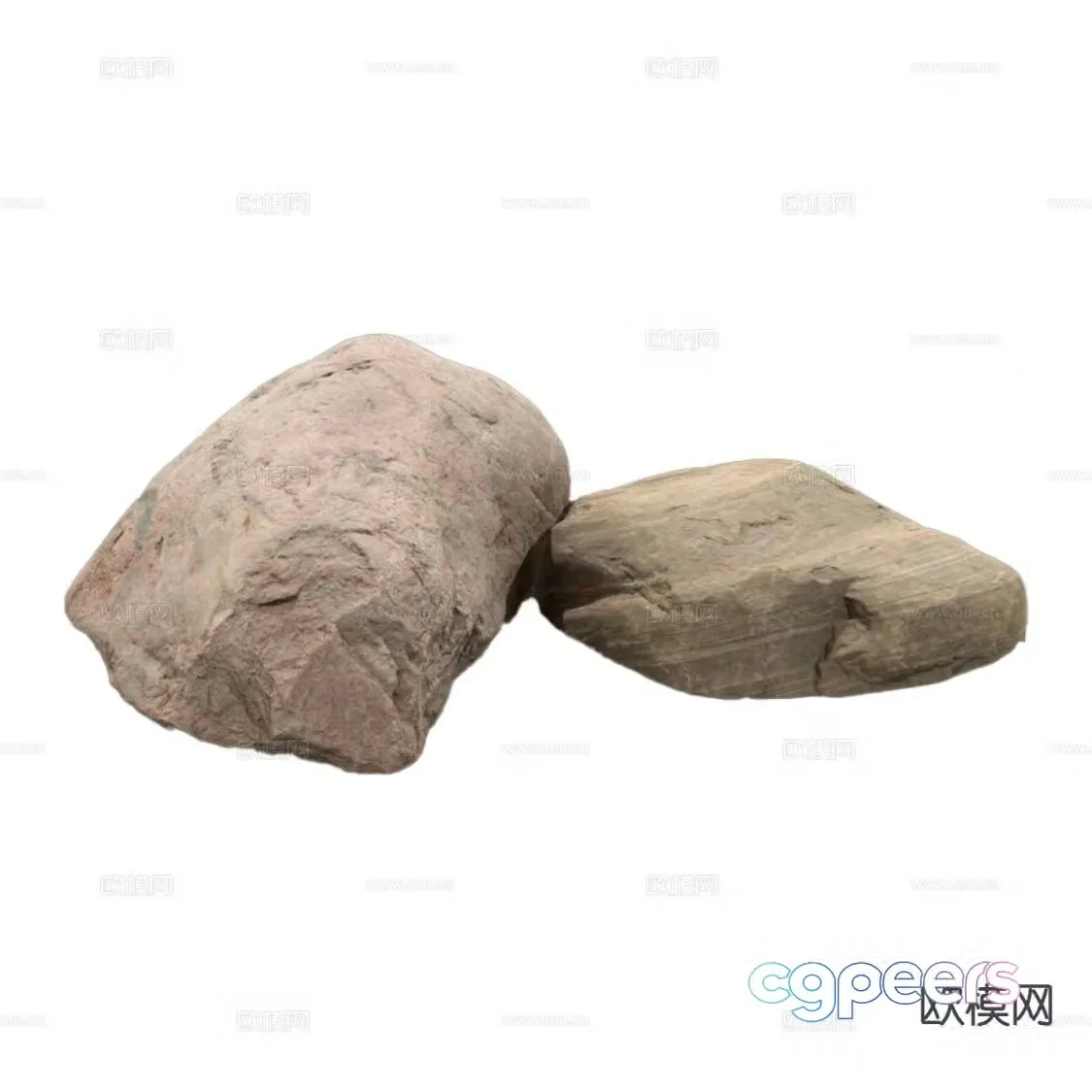 modern rock granite 3d model