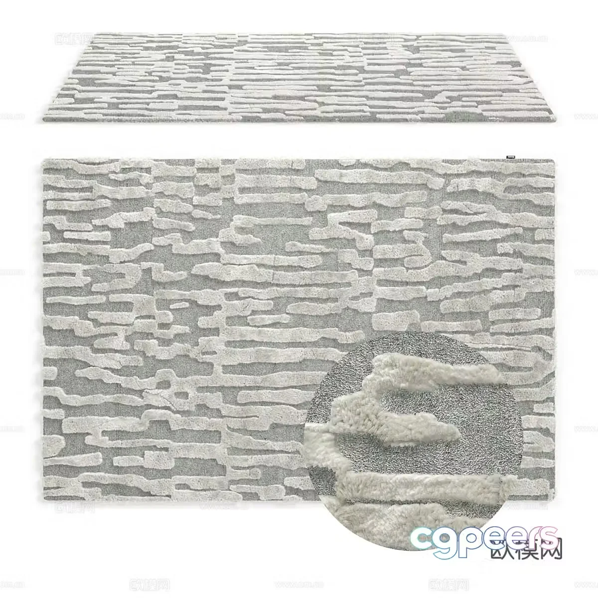 Modern minimalist carpet Carpet Simple carpet Living room carpet Square carpet 3d model