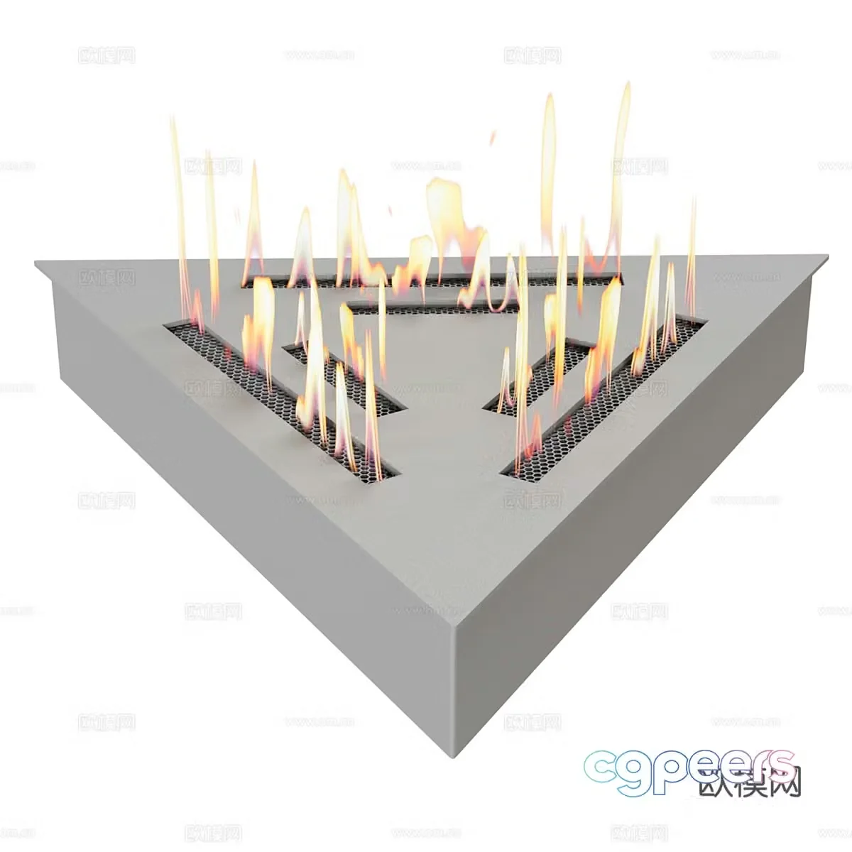 Modern fireplace 3d model