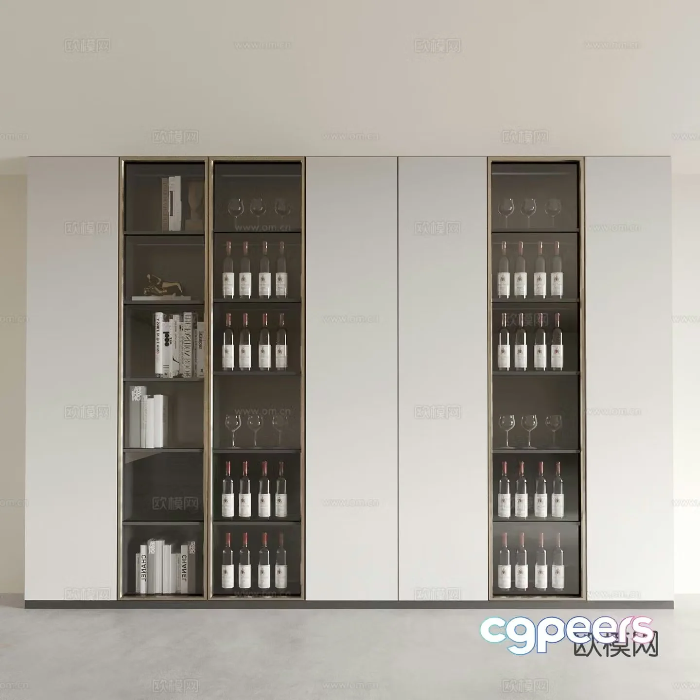 Modern wine cabinet sideboard 3d model