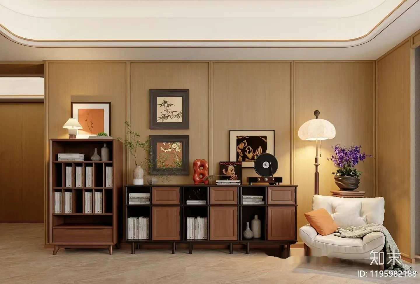 Modern Living Room 3D Model – 15044 – CORONA Render