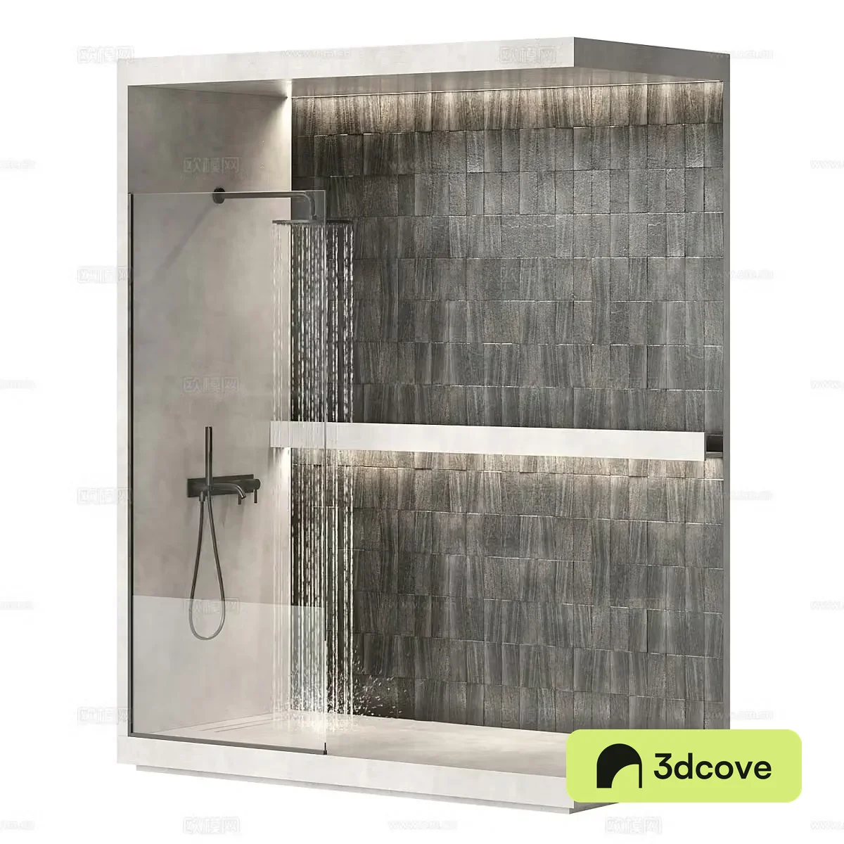 Modern minimalist shower room