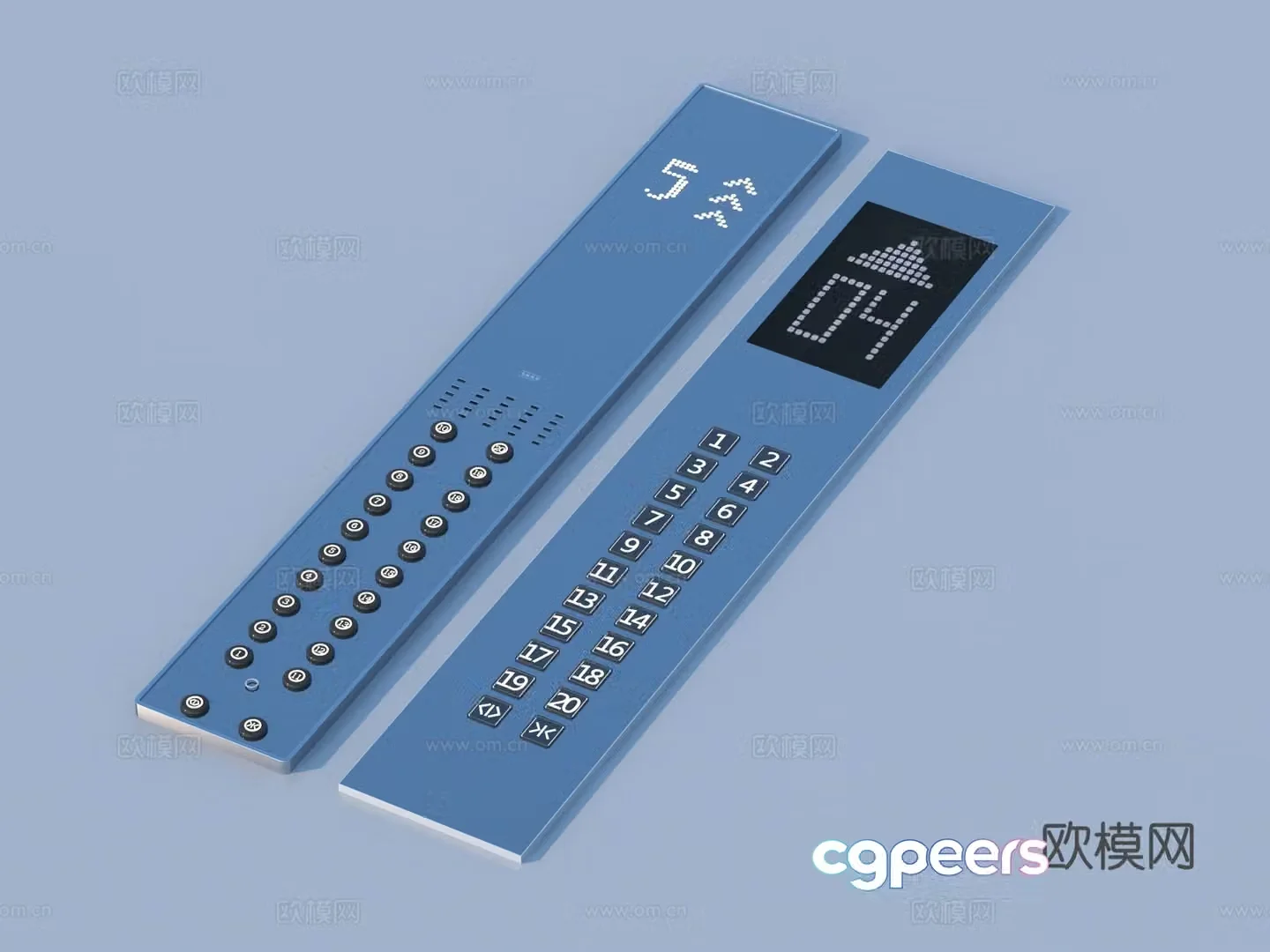 Elevator button key 3d model