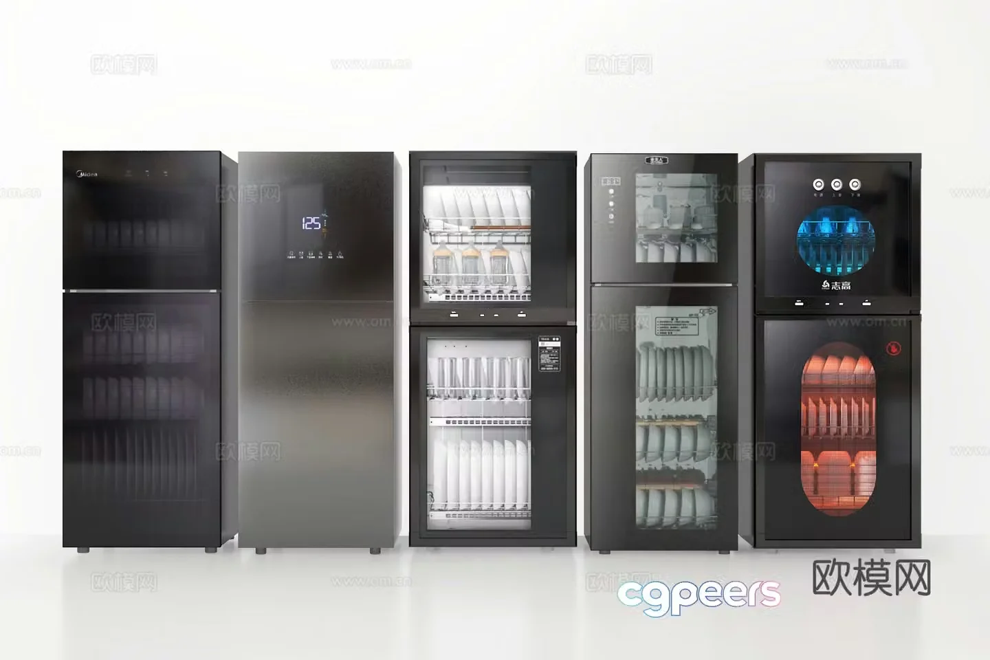 Kitchen appliances dishwasher disinfection cabinet 3d model