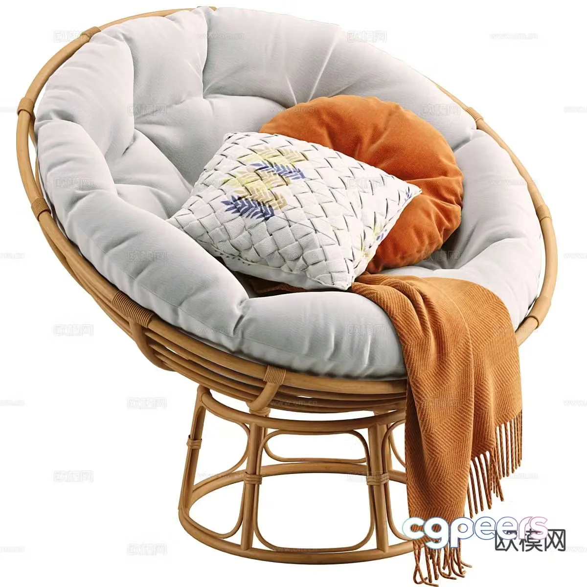 Modern chair leisure chair 3d model