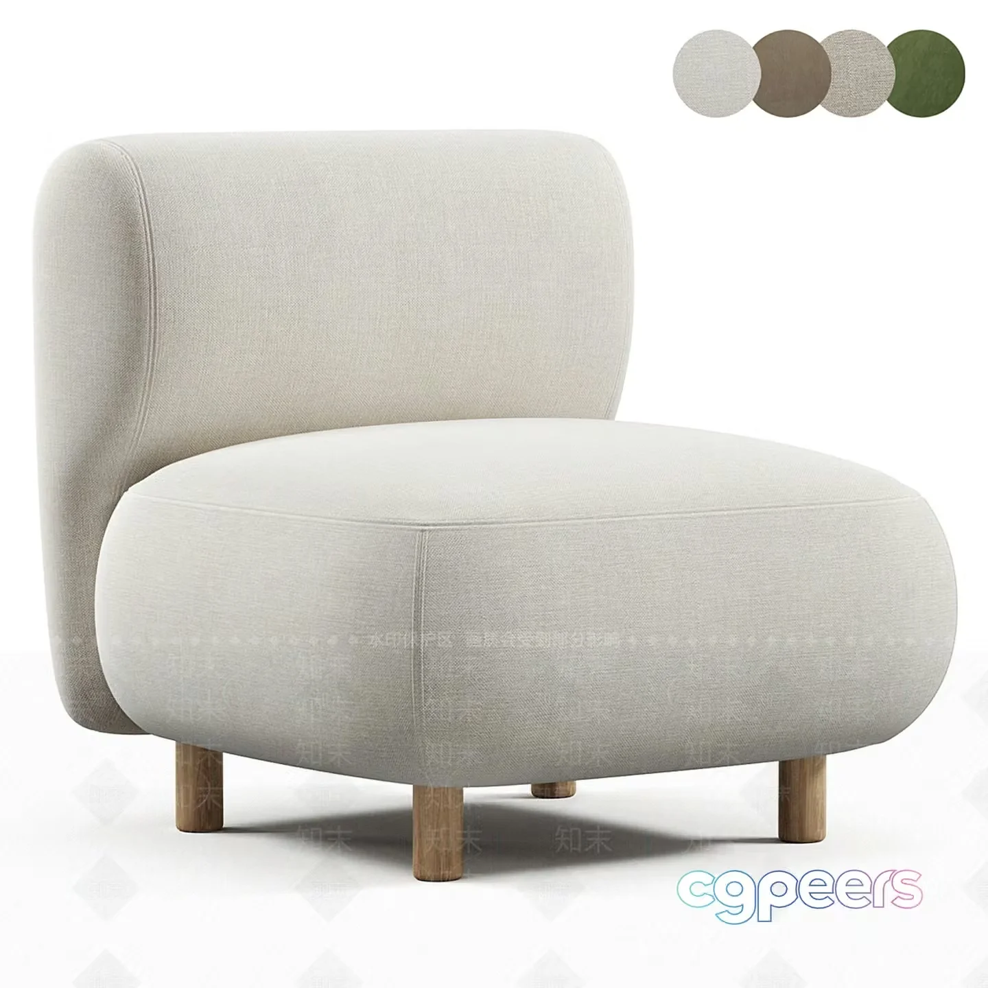 Cozy Armchair 3D Model – 131 – VRAY Render