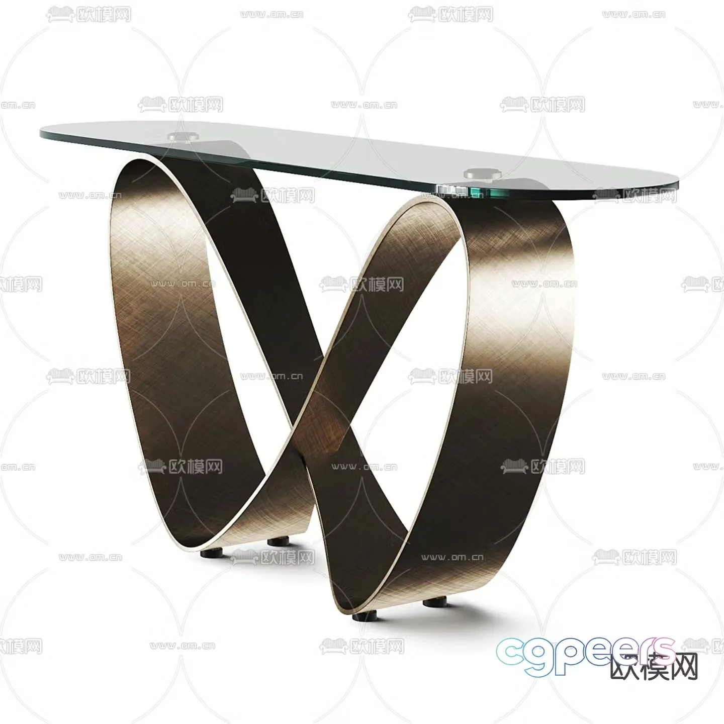 Cattelan Italia metal butterfly stand coffee table 3d model