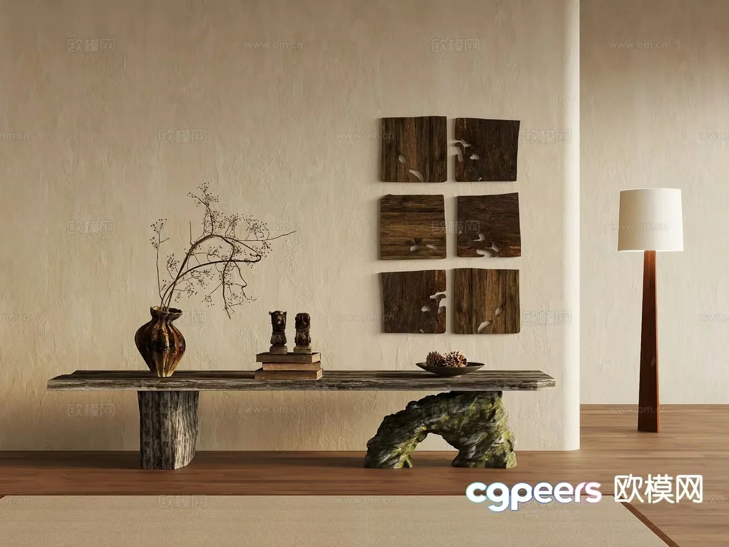 Wabi-Sabi Wind View Deck Entrance Deck 3D model