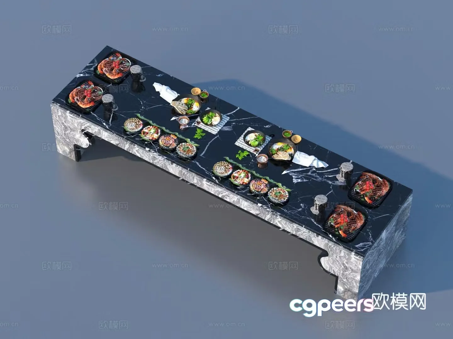 Food Cuisine Food Chinese Food Western Food 3D Model