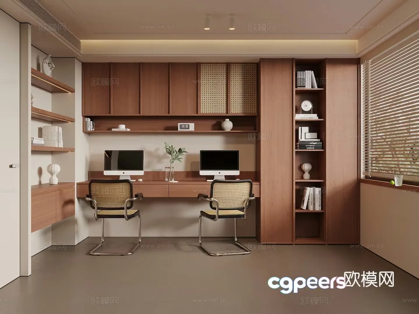 12 Middle-aged Study Room 3D Model