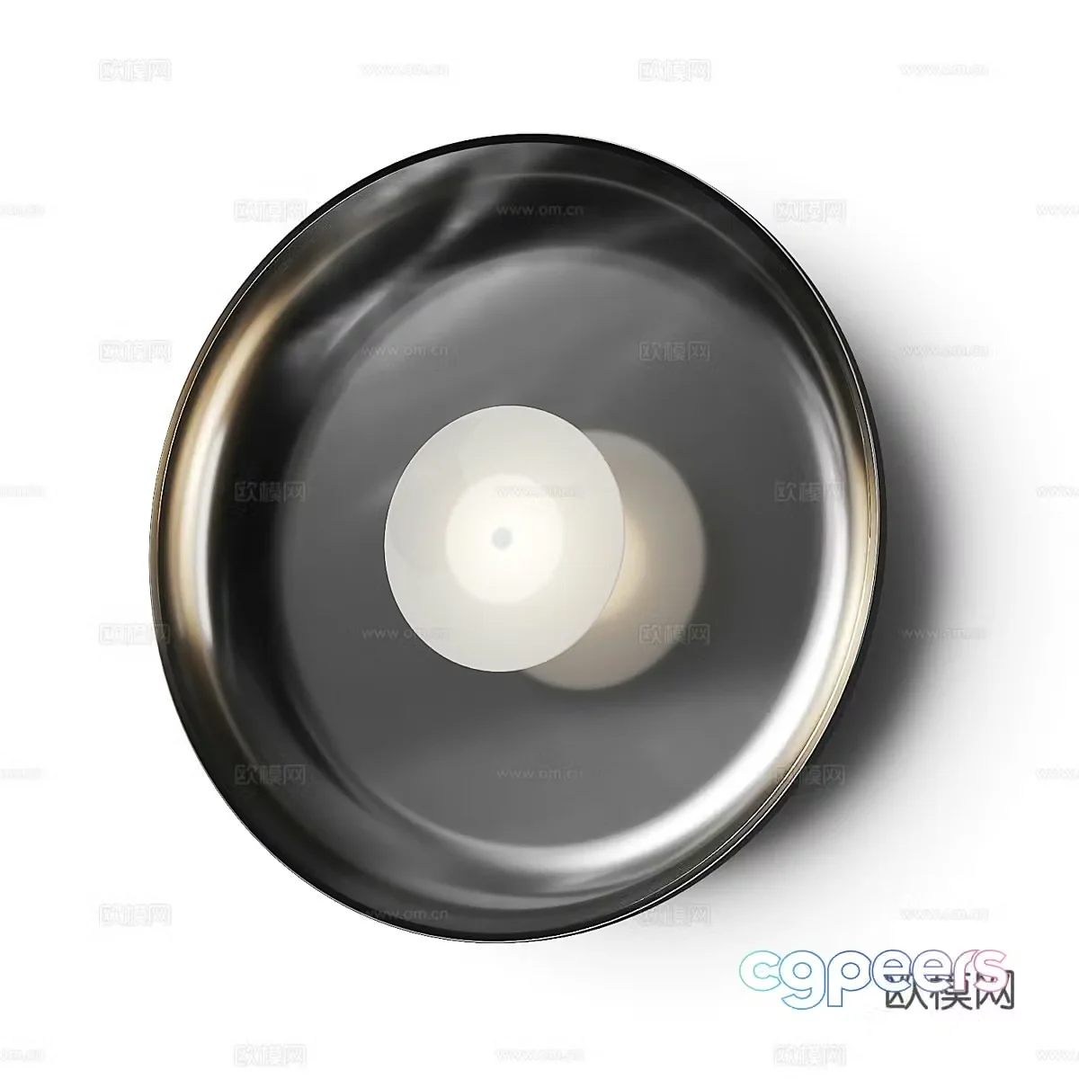 Modern light luxury minimalist disc decorative wall light 3D model