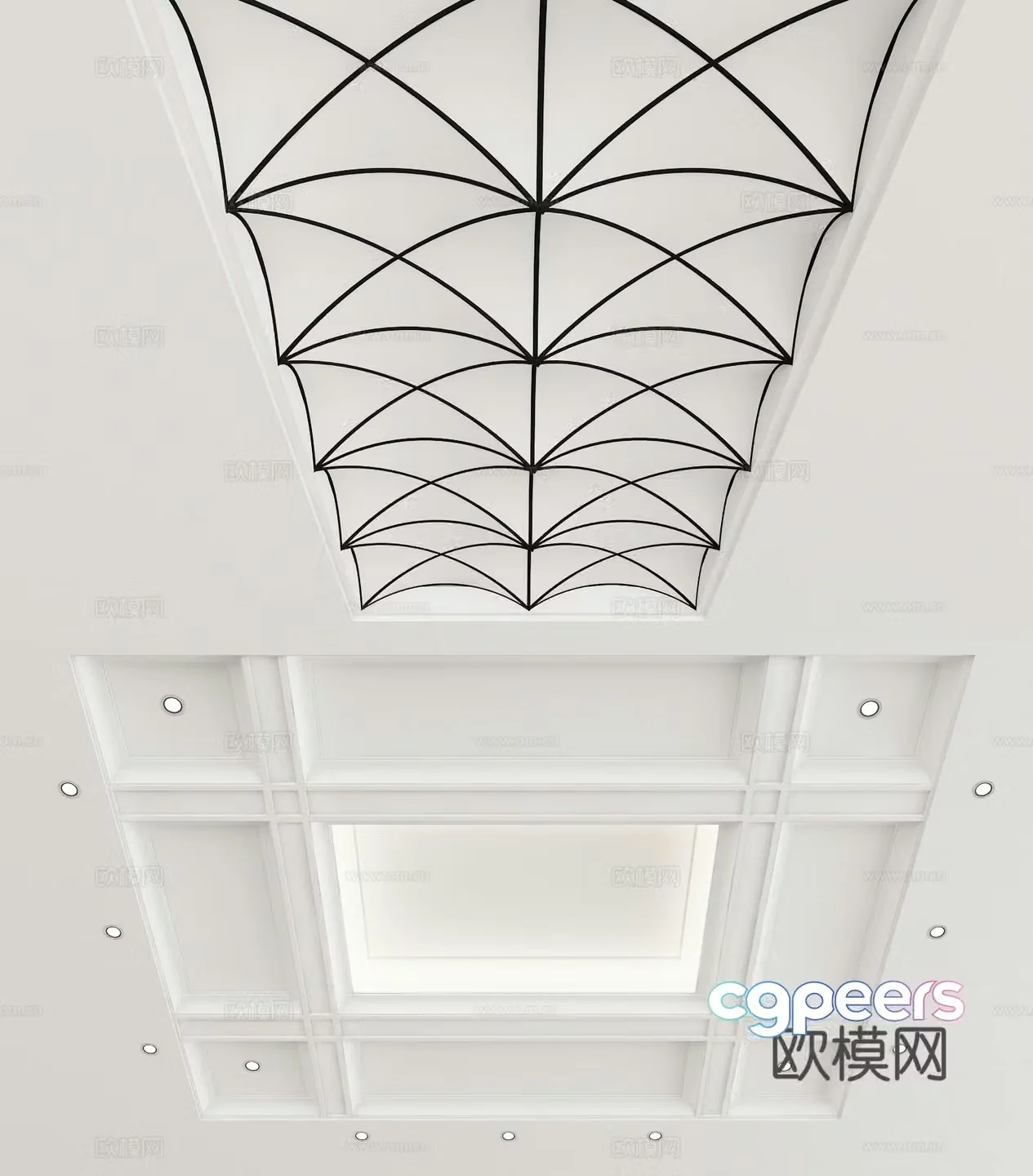 Modern style ceiling 3D model