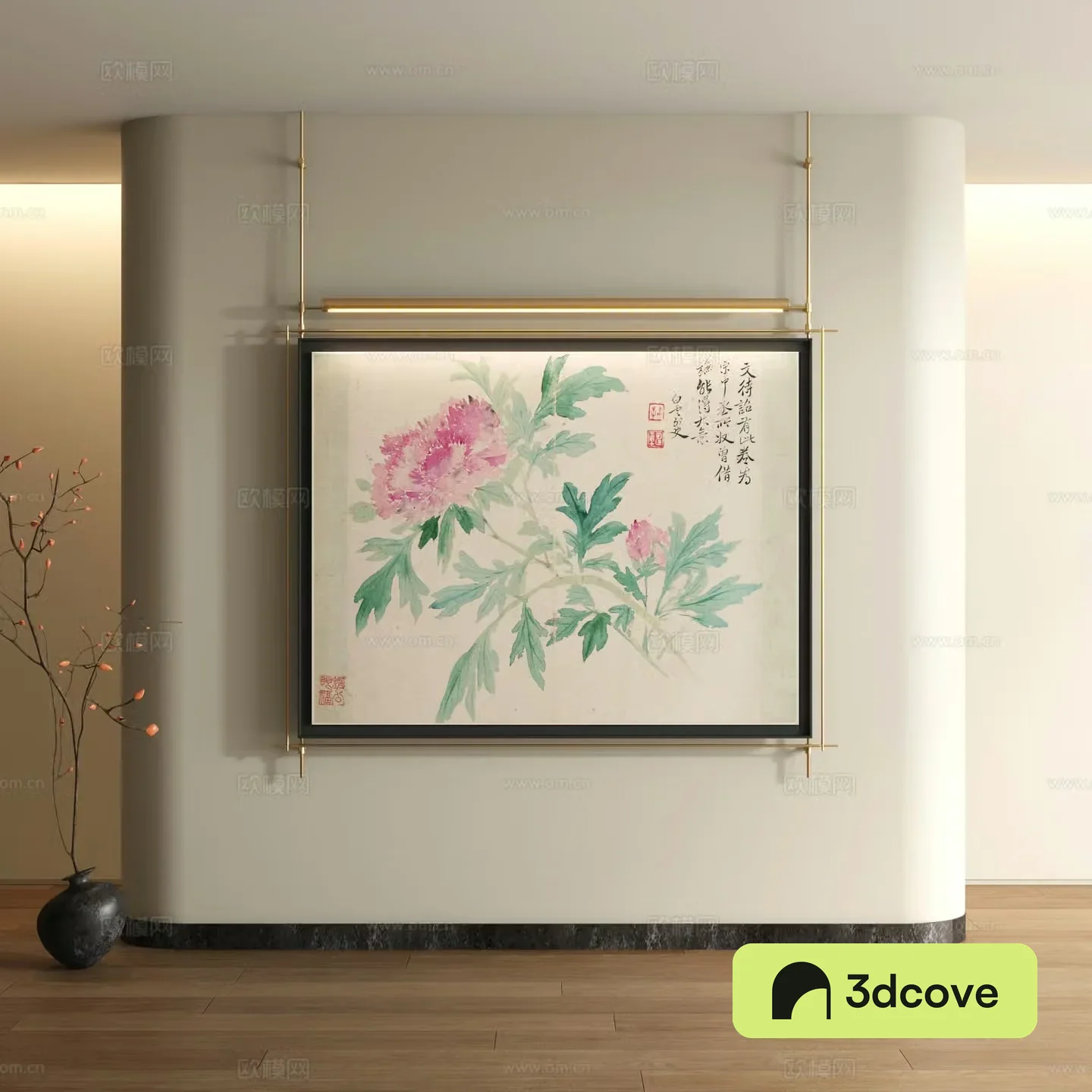 Song style decorative painting New Chinese style landscape painting