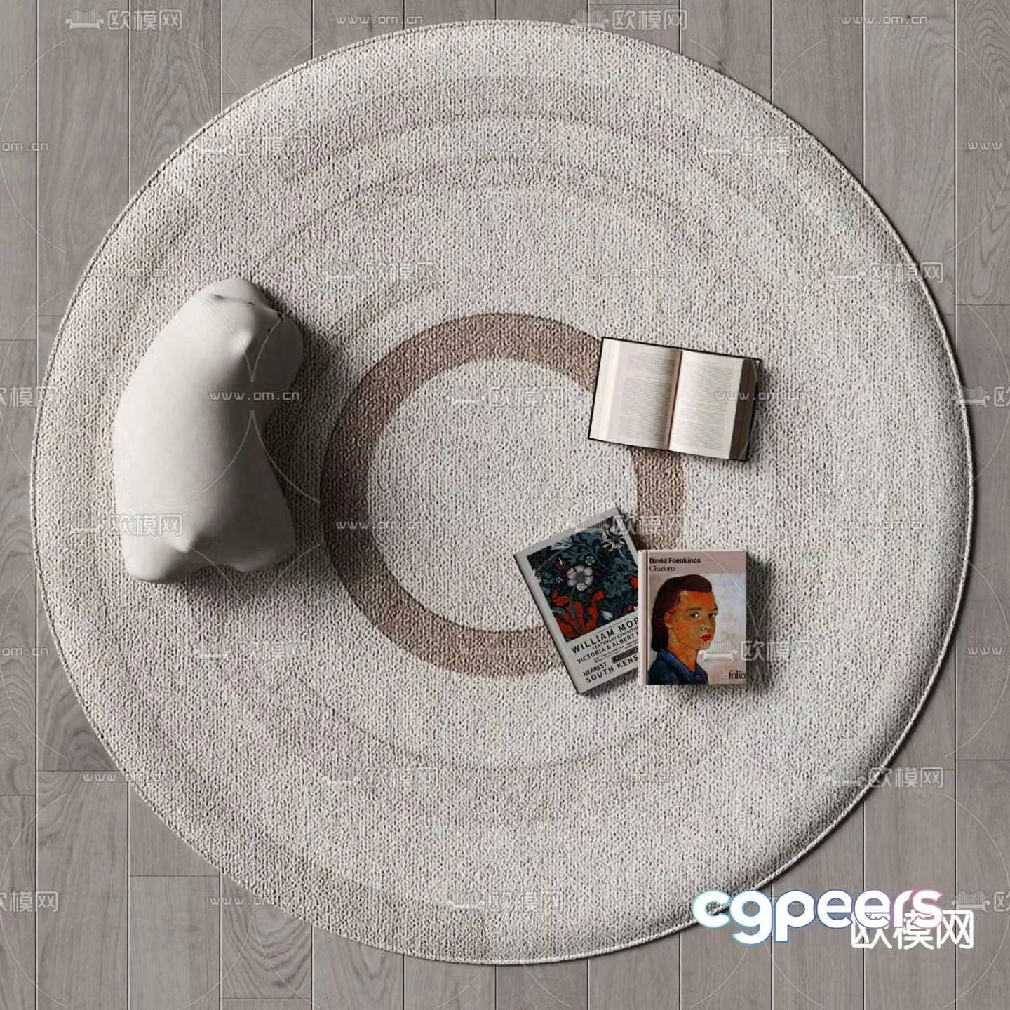 3d model of circular carpet