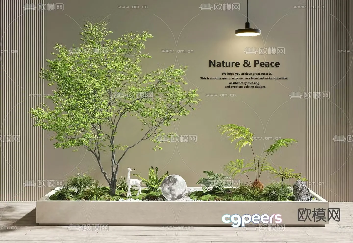 Indoor landscape landscape sketch 3d model