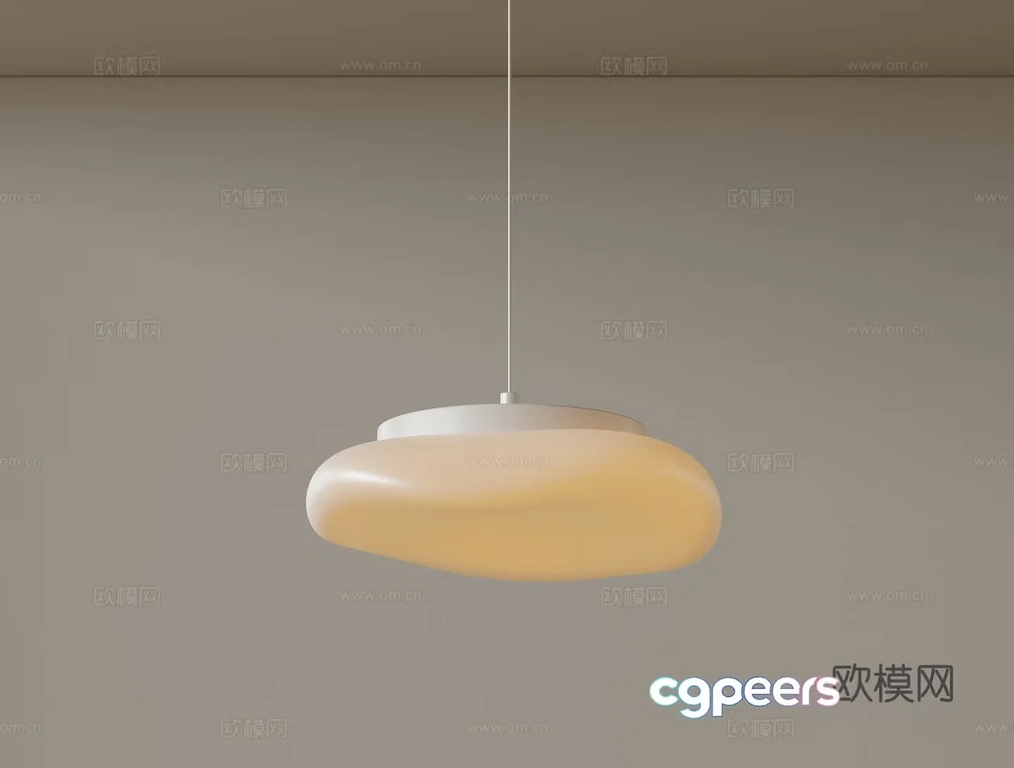 Modern single head chandelier bedside chandelier 3d model