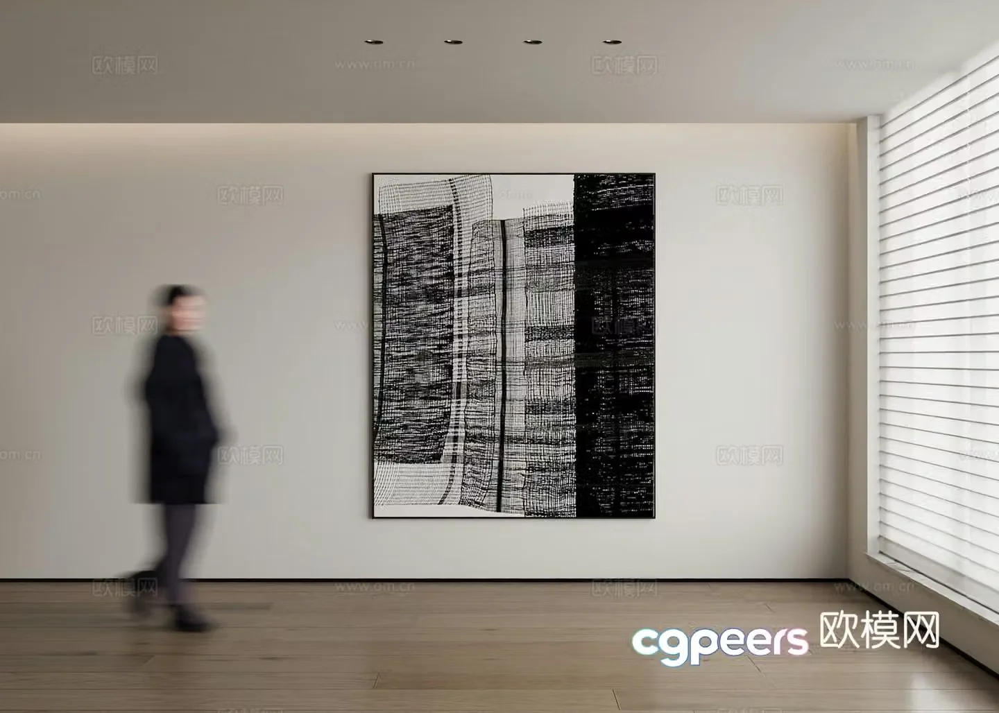 Modern decorative painting 3d model