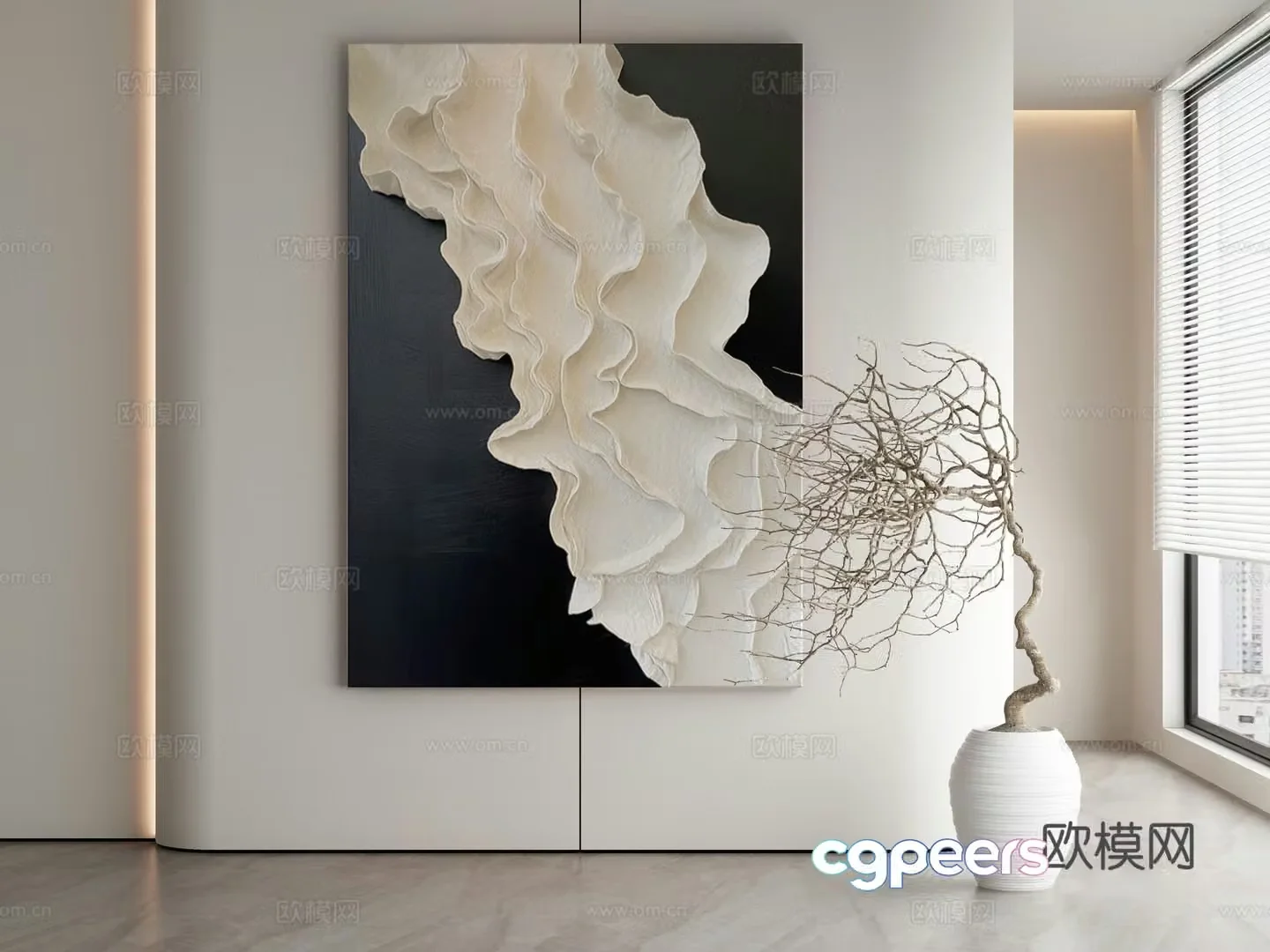 Modern Wasabi Hanging Painting Oil Painting 3D Model
