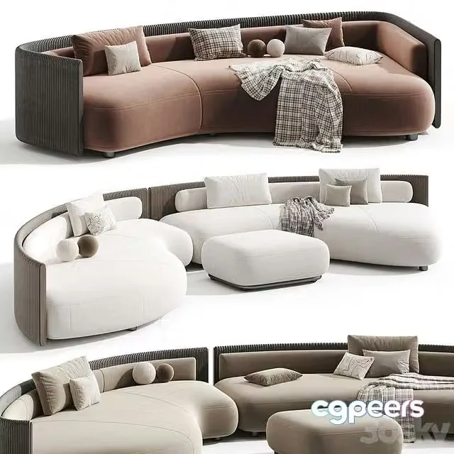 3ds Max Free – Bezier Cord Outdoor Sofa