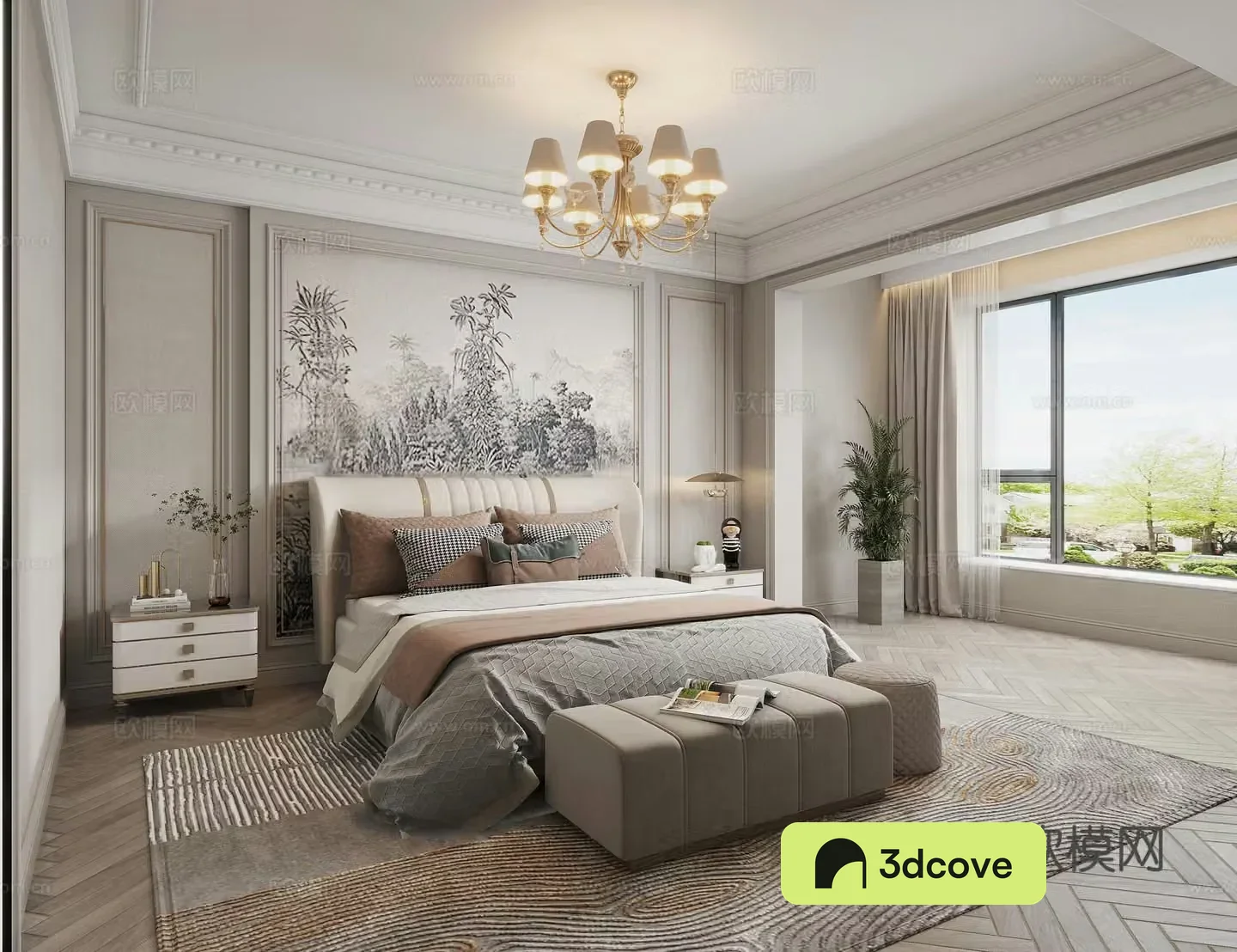 American bedroom French bedroom