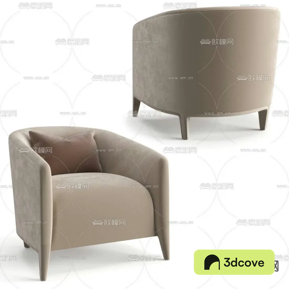 Fendi Casa modern fabric lounge chair