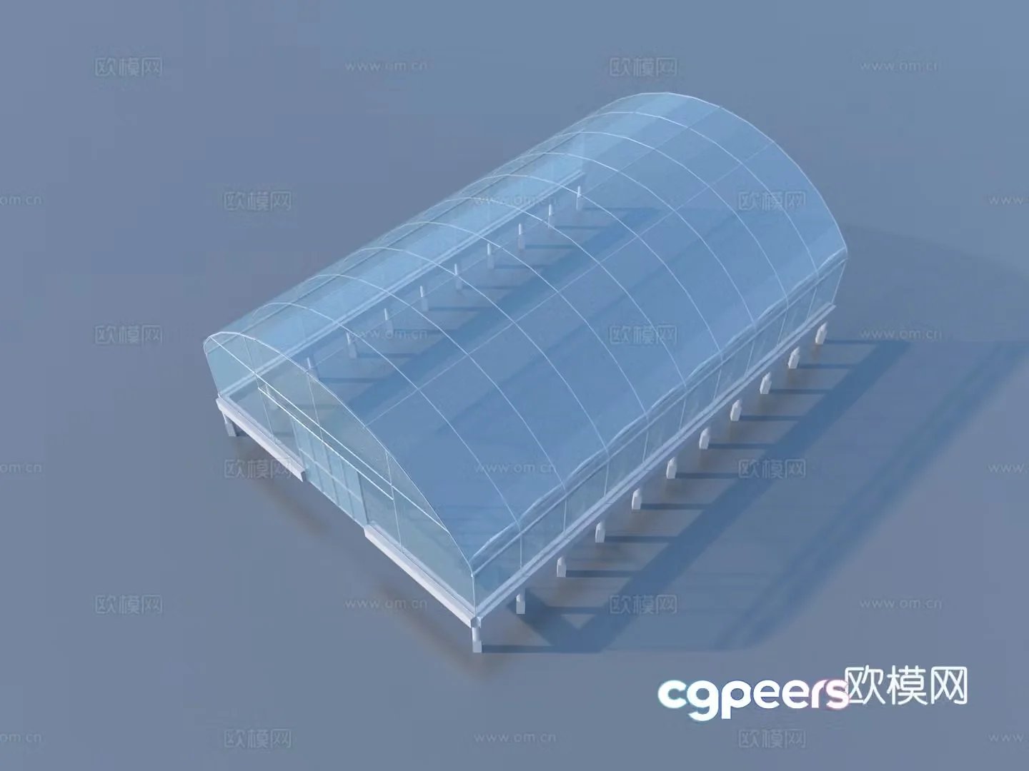 Greenhouse Glass House Glass Daylighting Top 3D Model