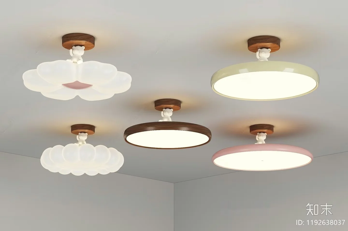 Modern Ceiling Lights 3D Model – 18038 – VRAY Render