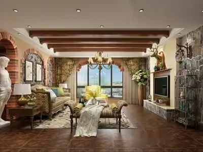 Cozy Living Room 3D Model – 21748 – VRAY Render