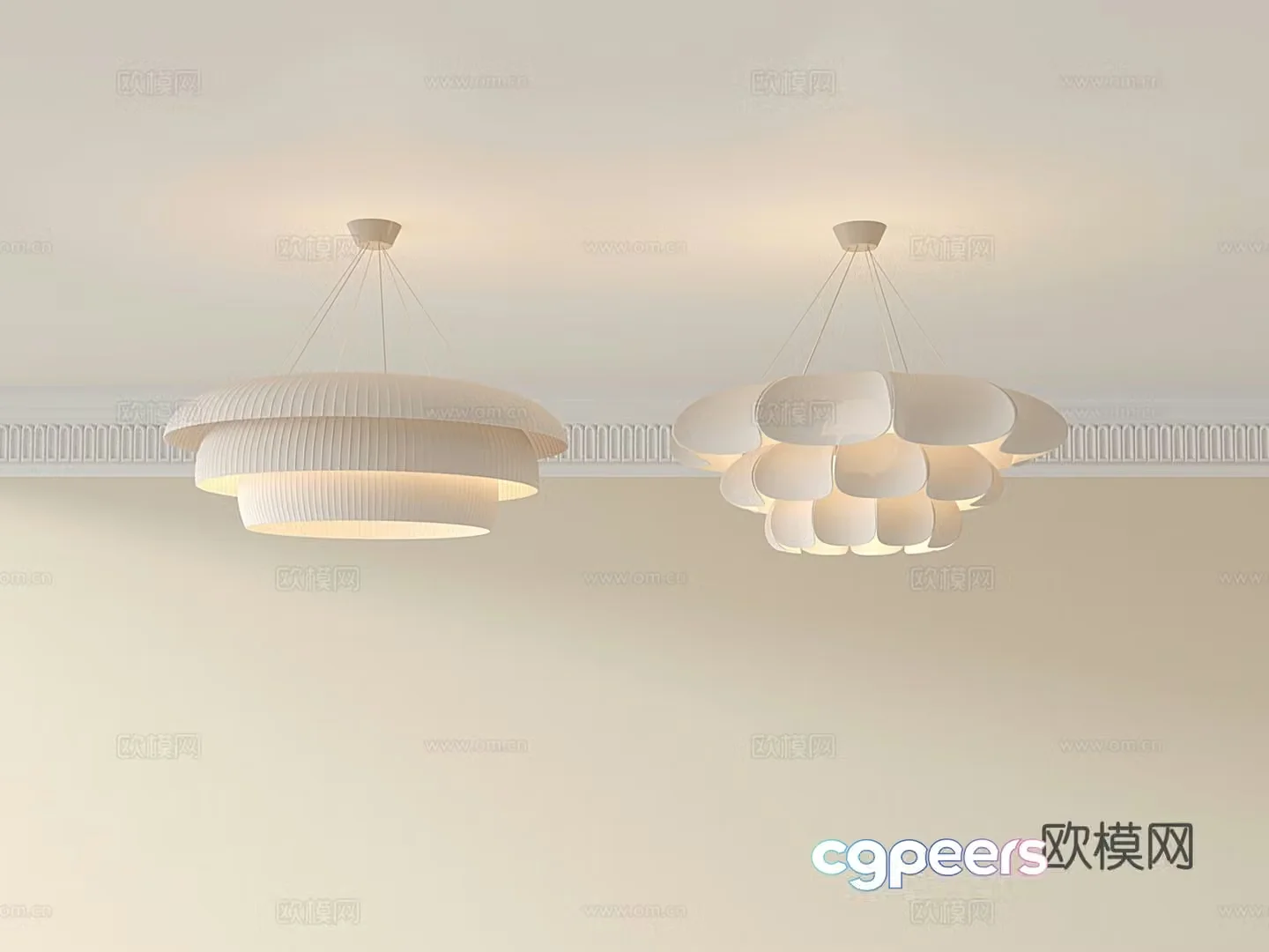 Modern cream style chandelier living and dining chandelier bedroom chandelier private room chandelier 3d model