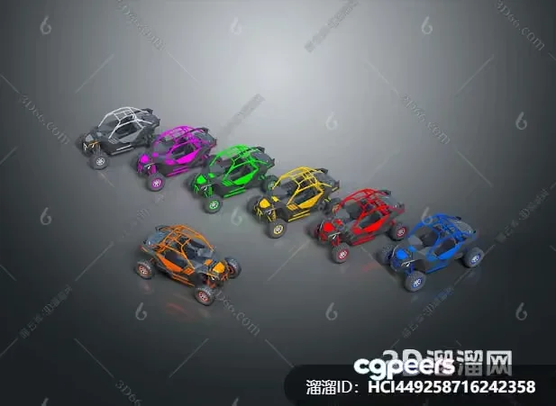 3D Model Of Six Cars 3D Model – 4789 – VRAY Render