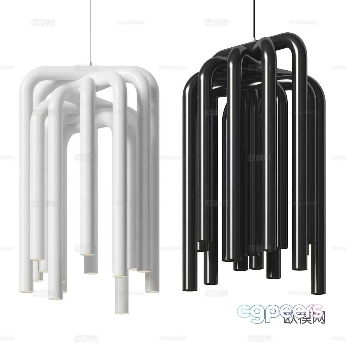 Light luxury chandeliers artistic chandeliers bedside chandeliers restaurant chandeliers bar chandeliers creative chandeliers 3D model