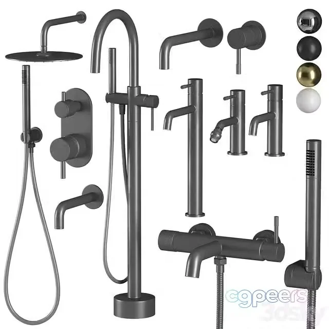 3ds Max Free – Faucets and showers Boheme uno set 1