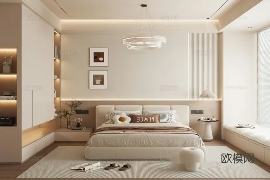 Cozy Bedroom 3D Model – 9614 – CORONA Render