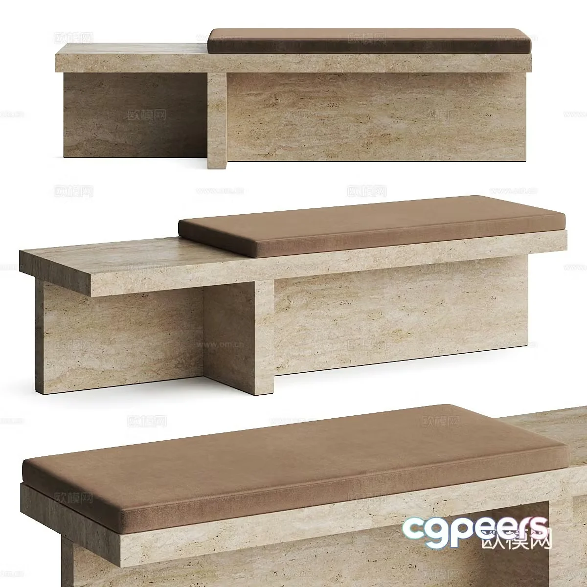 New Chinese -style bench changing shoe stool 3D model
