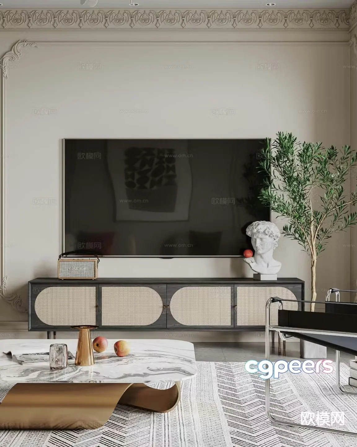 Modern TV cabinet 3d model