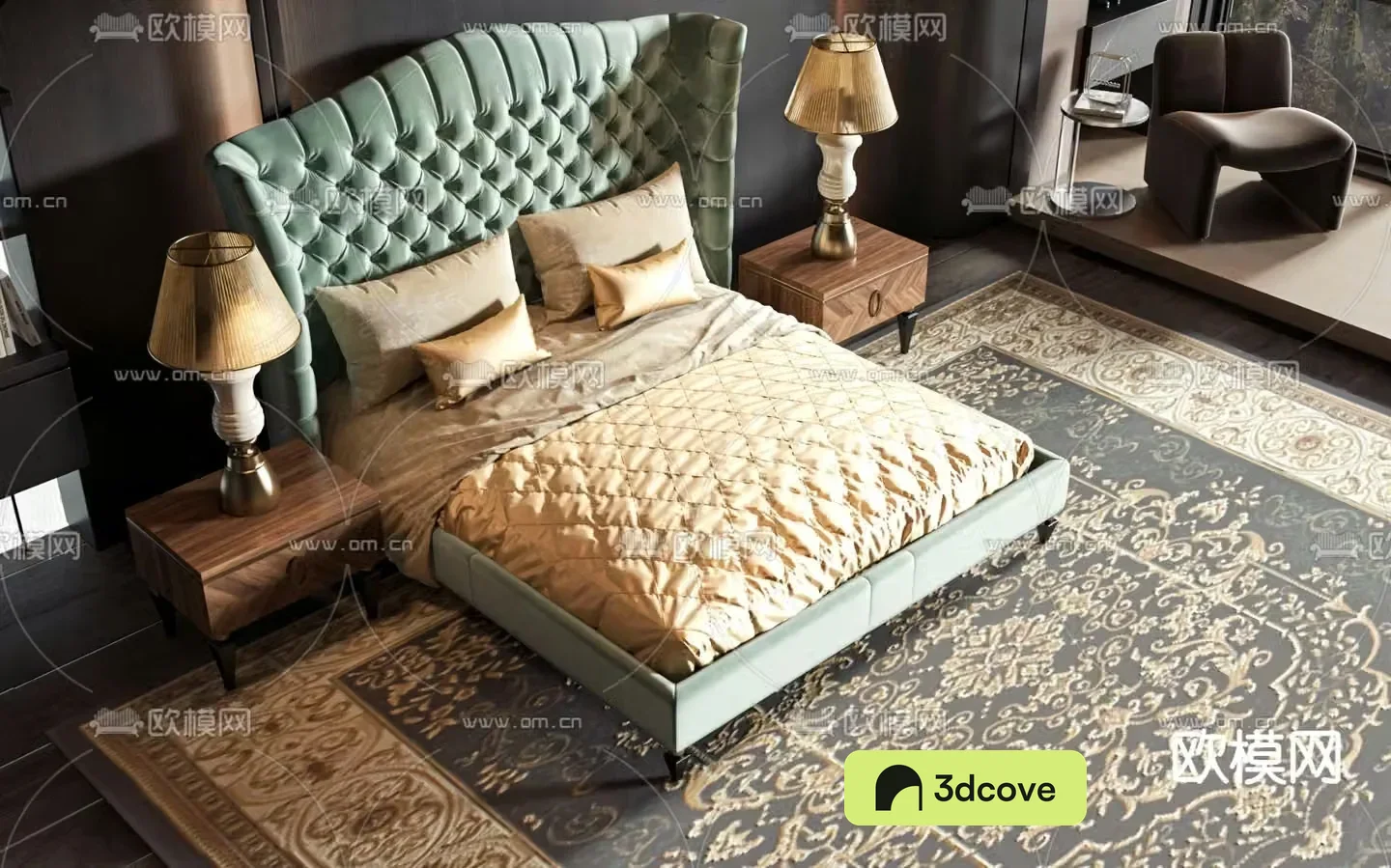 European double bed