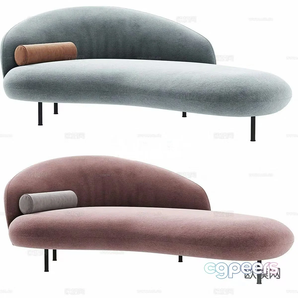 Modern casual sofa 3d model