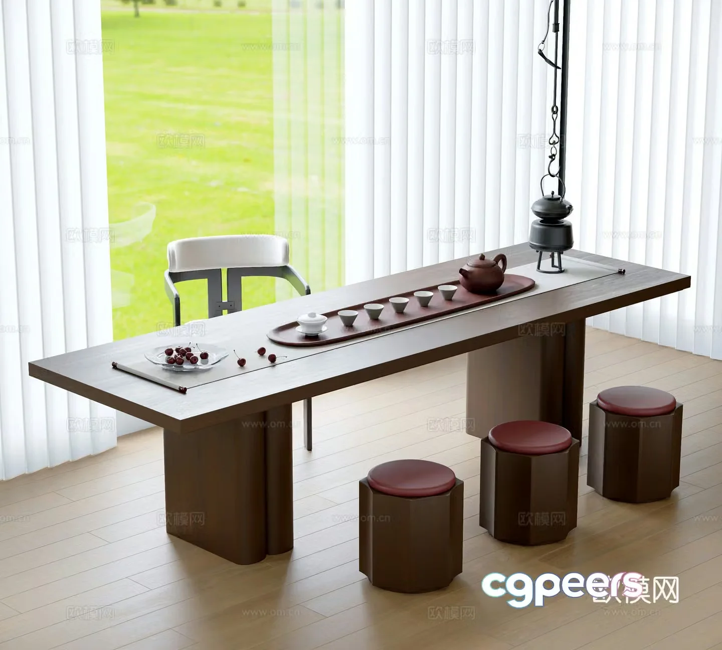 Modern tea table tea table 3d model