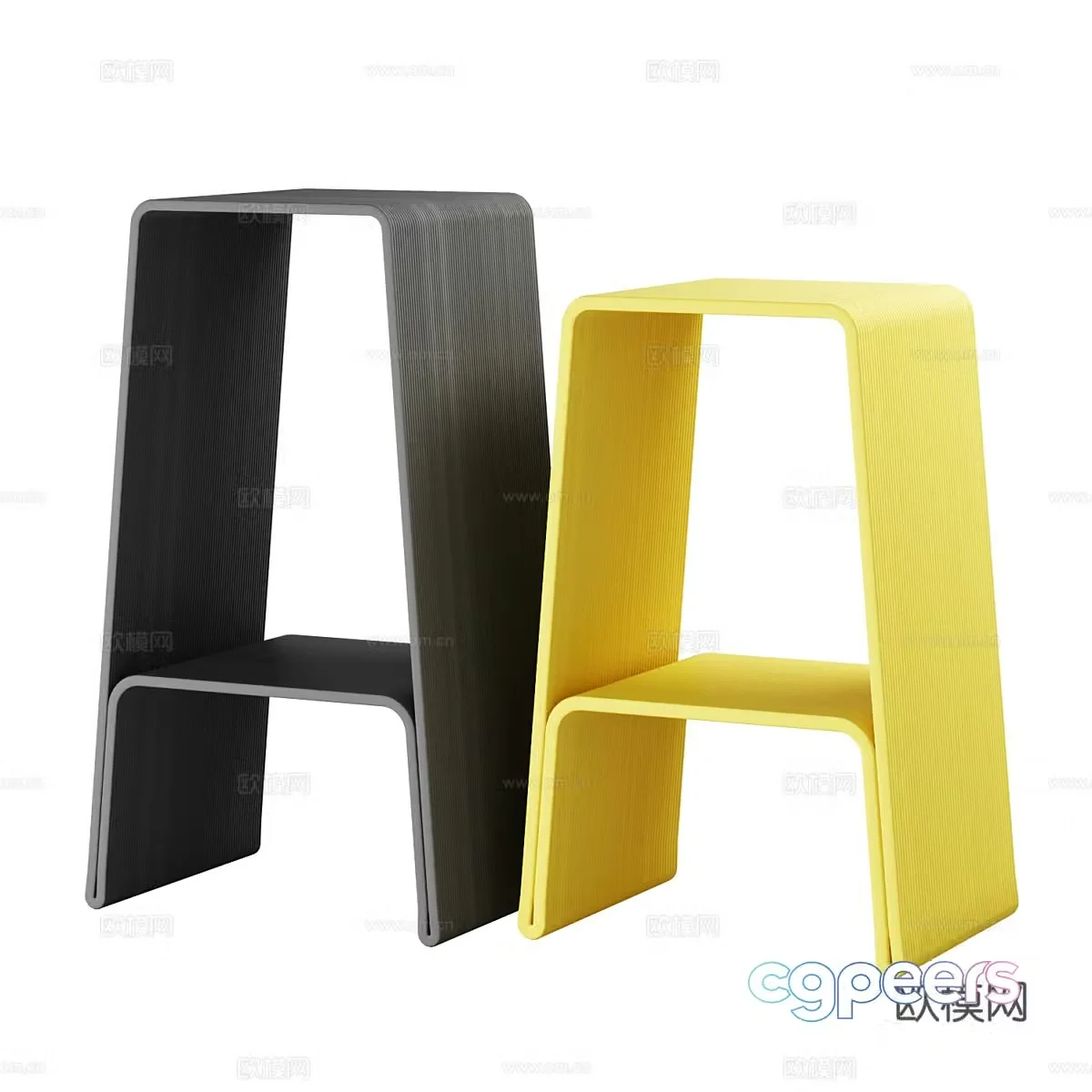 Tea table and chair 3d model