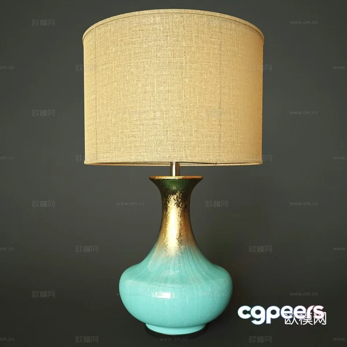 New Chinese style light luxury desk lamp 3D model